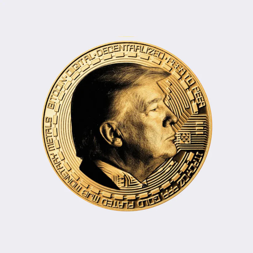 TRUMP FIRST EDITION GOLD BITCOIN COIN 2025