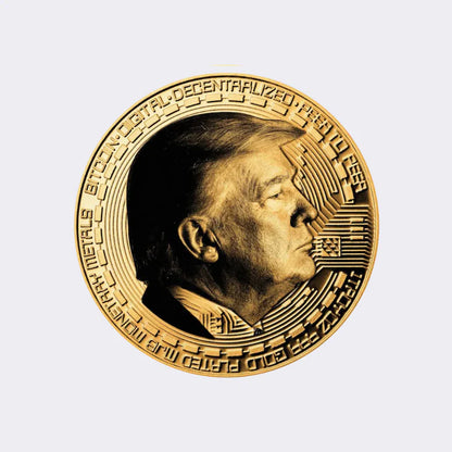 TRUMP FIRST EDITION GOLD BITCOIN COIN 2025